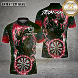 Maxcorners Darts Shirt Electric Panther Lightning Dartboard Multioptions Personalized Name, Team Name Unisex 3D Shirt