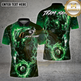 Maxcorners Billiards Shirt Electric Panther Lightning 8 Ball Multioptions Personalized Name, Team Name Unisex 3D Shirt