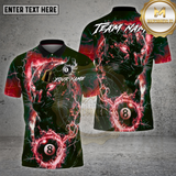 Maxcorners Billiards Shirt Electric Panther Lightning 8 Ball Multioptions Personalized Name, Team Name Unisex 3D Shirt