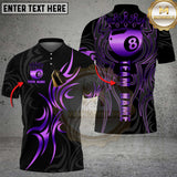 Maxcorners Billiards Shirt Royal Crown Gold 8 Ball Multioptions Personalized Name, Team Name Unisex 3D Shirt