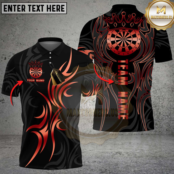 Maxcorners Darts Shirt Royal Crown Gold Dartboard Multioptions Personalized Name, Team Name Unisex 3D Shirt