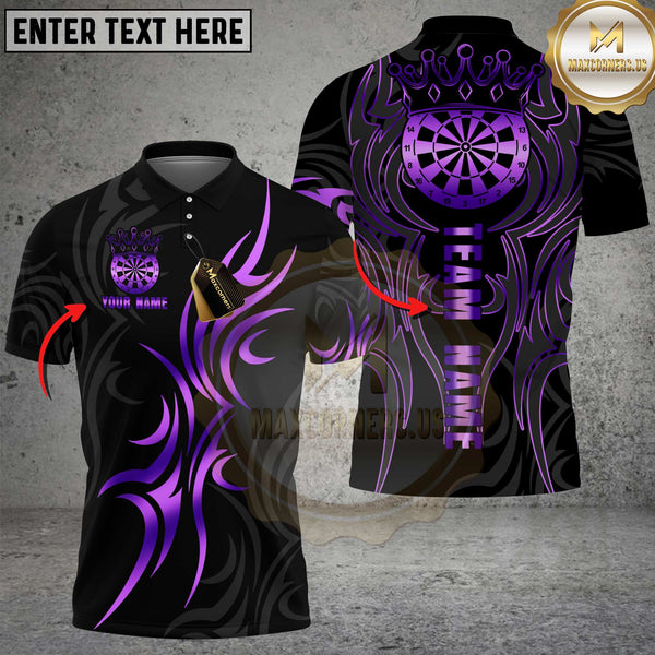 Maxcorners Darts Shirt Royal Crown Gold Dartboard Multioptions Personalized Name, Team Name Unisex 3D Shirt
