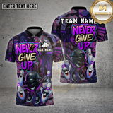 Maxcorners Bowling Shirt Graffiti  Never Give Up Multioptions Personalized Name, Team Name Unisex 3D Shirt (4 Colors)