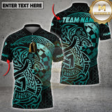 Maxcorners Darts Shirt Viking Gold Celtic Dartboard Multioptions Personalized Name, Team Name Unisex 3D Shirt