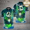 Maxcorners Bowling Panda 420 Smoking Neon Multicolor Options Personalized Name, Team Name Unisex 3D Shirt