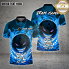 Maxcorners Bowling Shirt Angry Flame Multioptions Personalized Name, Team Name Unisex 3D Shirt (4 Colors)