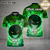 Maxcorners Bowling Shirt Angry Flame Multioptions Personalized Name, Team Name Unisex 3D Shirt (4 Colors)