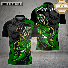 Maxcorners Darts Shirt Angry Chili Flame Target Design Multi Options Personalized Name, Team Name 3D Shirt