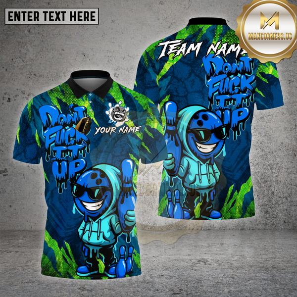 Maxcorners Bowling Shirt Graffiti Hoodie Character Multioptions Personalized Name, Team Name Unisex 3D Shirt (4 Colors)