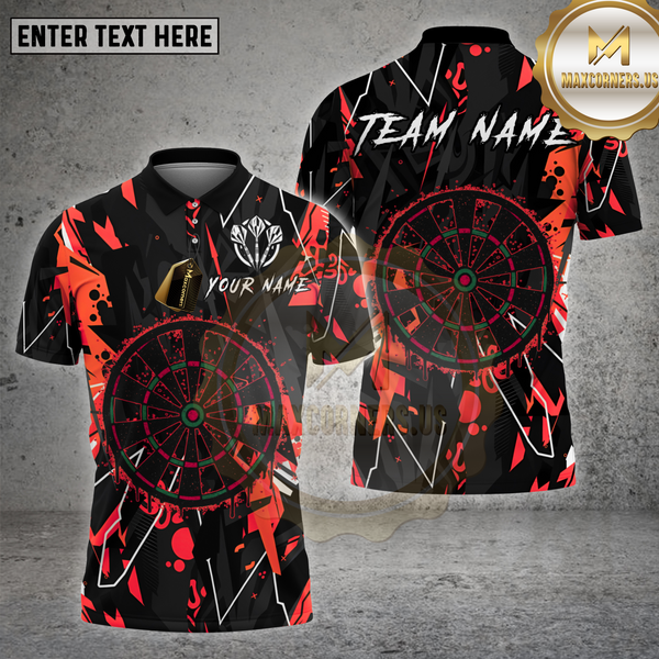 Maxcorners Darts Shirt Paint Graffiti Dartboard Multioptions Personalized Name, Team Name Unisex 3D Shirt (4 Colors)