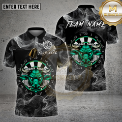 Maxcorners Darts Shirt Bull Smoke Dartboard Multioptions Personalized Name, Team Name Unisex 3D Shirt (4 Colors)