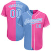 Custom Split Color Authentic Baseball Jersey (Multicolor)