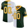 Maxcorners Custom Green Gold-White Split Fashion Football Jersey LM2605