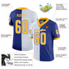 Maxcorners Custom Royal Gold-White Split Fashion Football Jersey LM2605