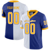 Maxcorners Custom Royal Gold-White Split Fashion Football Jersey LM2605