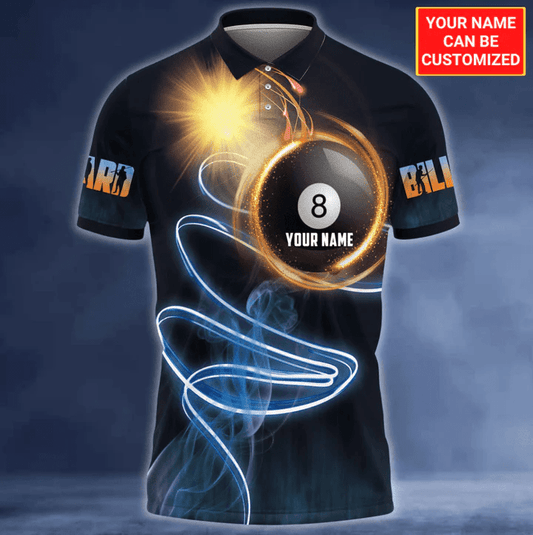 Maxcorners 8 Ball Billiard Personalized 3D Unisex Shirt