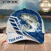 Maxcorners Fishing Blue Lake Angler Personalized 3D Cap  (13 Fish Species)