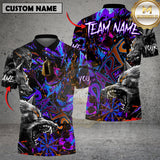 Maxcorners Darts Shirt Wolf Design Dark Graffiti Style Customized Name, Team Name 3D Shirt