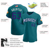 Maxcorners Custom Crimson Navy-Gold Premium American Flag Fashion Baseball Jersey LM0210