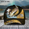 Maxcorners Fishing Cross Skinfish Flag Of United States Sport Pattern Personalized Name 3D Cap (11 Breeds)
