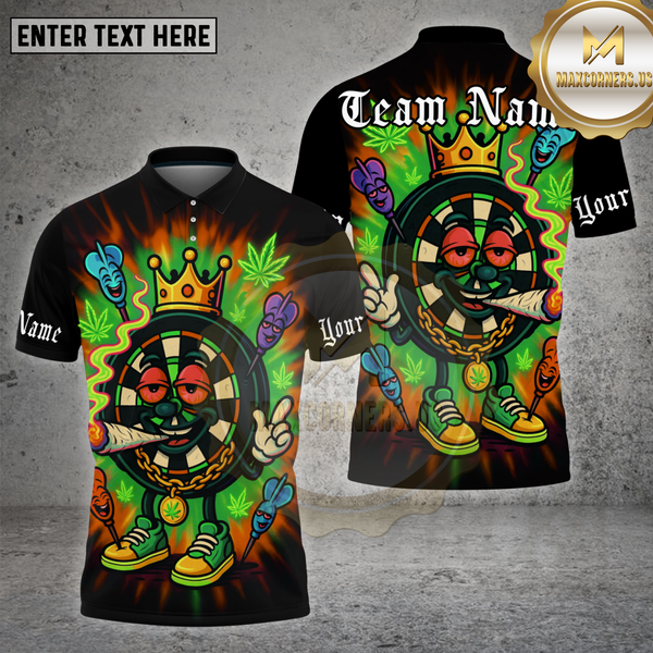 Maxcorners Darts Shirt smoking Dartboard King Multioptions Personalized Name, Team Name Unisex 3D Shirt (4 Colors)