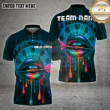 Maxcorners Darts Shirt Neon Lips Rainbow Drip Multioptions Personalized Name, Team Name Unisex 3D Shirt (4 Colors)