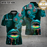 Maxcorners Darts Shirt Neon Lips Smoke Psychedelic Multioptions Personalized Name, Team Name Unisex 3D Shirt (4 Colors)