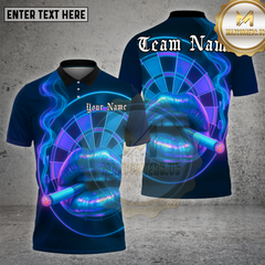 Maxcorners Darts Shirt Neon Lips Smoke Multioptions Personalized Name, Team Name Unisex 3D Shirt (4 Colors)