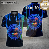 Maxcorners Darts Shirt Neon Lips Dripping Dartboard Glow Multioptions Personalized Name, Team Name Unisex 3D Shirt (4 Colors)
