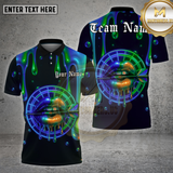 Maxcorners Darts Shirt Neon Lips Dripping Dartboard Glow Multioptions Personalized Name, Team Name Unisex 3D Shirt (4 Colors)