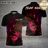 Maxcorners Darts Shirt Neon Skull Lips Glow Multioptions Personalized Name, Team Name Unisex 3D Shirt (4 Colors)