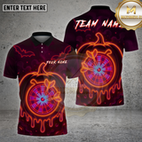 Maxcorners Darts Shirt Halloween Pumpkin Dartboard Neon Glow Multioptions Personalized Name, Team Name Unisex 3D Shirt (4 Colors)