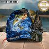 Maxcorners Fishing Blue Flame Water Art Personalized Classic Cap (12 Fish Species)