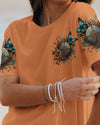 Maxcorners Adventure Awaits Compass Flowers All Over Print LM2101