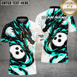 Maxcorners Bowling Shirt Legendary Dragon Strike Multioptions Personalized Name, Team Name Unisex 3D Shirt (4 Colors)