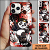 Maxcorners Panda Bowling Cute Street Style Strike Art Multicolor Options Personalized Name 3D Phonecase