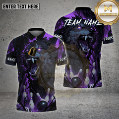 Maxcorners Bowling Shirt Werewolf Rage Bowling Pins Multioptions Personalized Name, Team Name Unisex 3D Shirt (4 Colors)