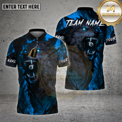 Maxcorners Billiard Shirt Wolf Eyes 8 Ball Multioptions Personalized Name, Team Name Unisex 3D Shirt (4 Colors)