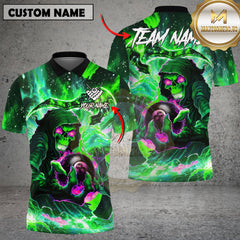 Maxcorners Billiard Shirt Grim Reaper Cosmic 8 Ball Multioptions Personalized Name, Team Name Unisex 3D Shirt (4 Colors)