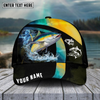 Maxcorners Fishing Cross Water Skinfish Water Sport Pattern Personalized Name 3D Cap (11 Breeds)