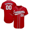 Maxcorners Custom Red White-Navy Baseball Jersey LM2605