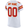 Maxcorners Custom White Scarlet-Gold Mesh Authentic Football Jersey LM2605