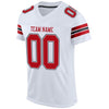 Maxcorners Custom White Red-Black Mesh Authentic Elite Football Jersey LM2605