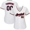 Maxcorners Custom White Navy-Red Authentic Baseball Jersey LM2605