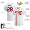 Maxcorners Custom White Red-Navy Modern Authentic Baseball Jersey LM2605