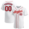 Maxcorners Custom White Red-Navy Modern Authentic Baseball Jersey LM2605