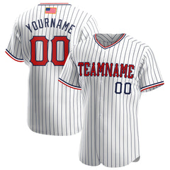 Maxcorners Custom Royal Gray-Navy Premium American Flag Fashion Baseball Jersey LM0210