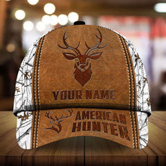Maxcorners American Hunter Leather Pattern 3D Multicolor Personalized Cap