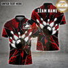 Maxcorners Bowling Pin Impact Black Shatter Multiple Options Personalized Name, Team Name 3D Shirt