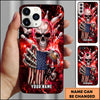 Maxcorners Skull Bowling Strike Electric Pin Explosion Multicolor Options Personalized Name 3D Phonecase